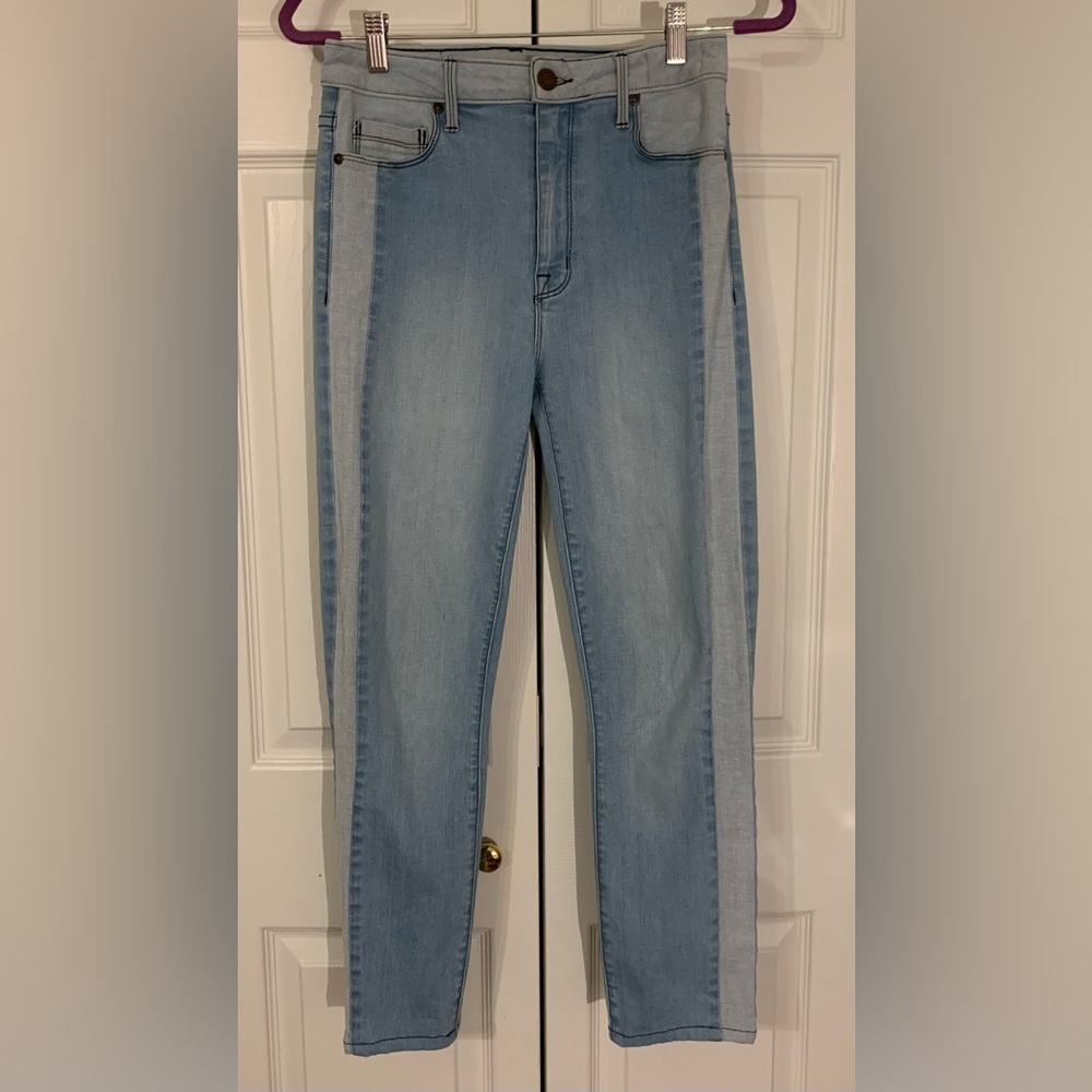 PARKER SMITH Jeans Light Blue Cropped  for Women Two Tone Size 27 Measures 29x26
